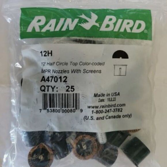 NEW Rain Bird  Qty 25 12H Half-Circle Spray Undercut Nozzle (12') U-Series Top - Picture 1 of 1